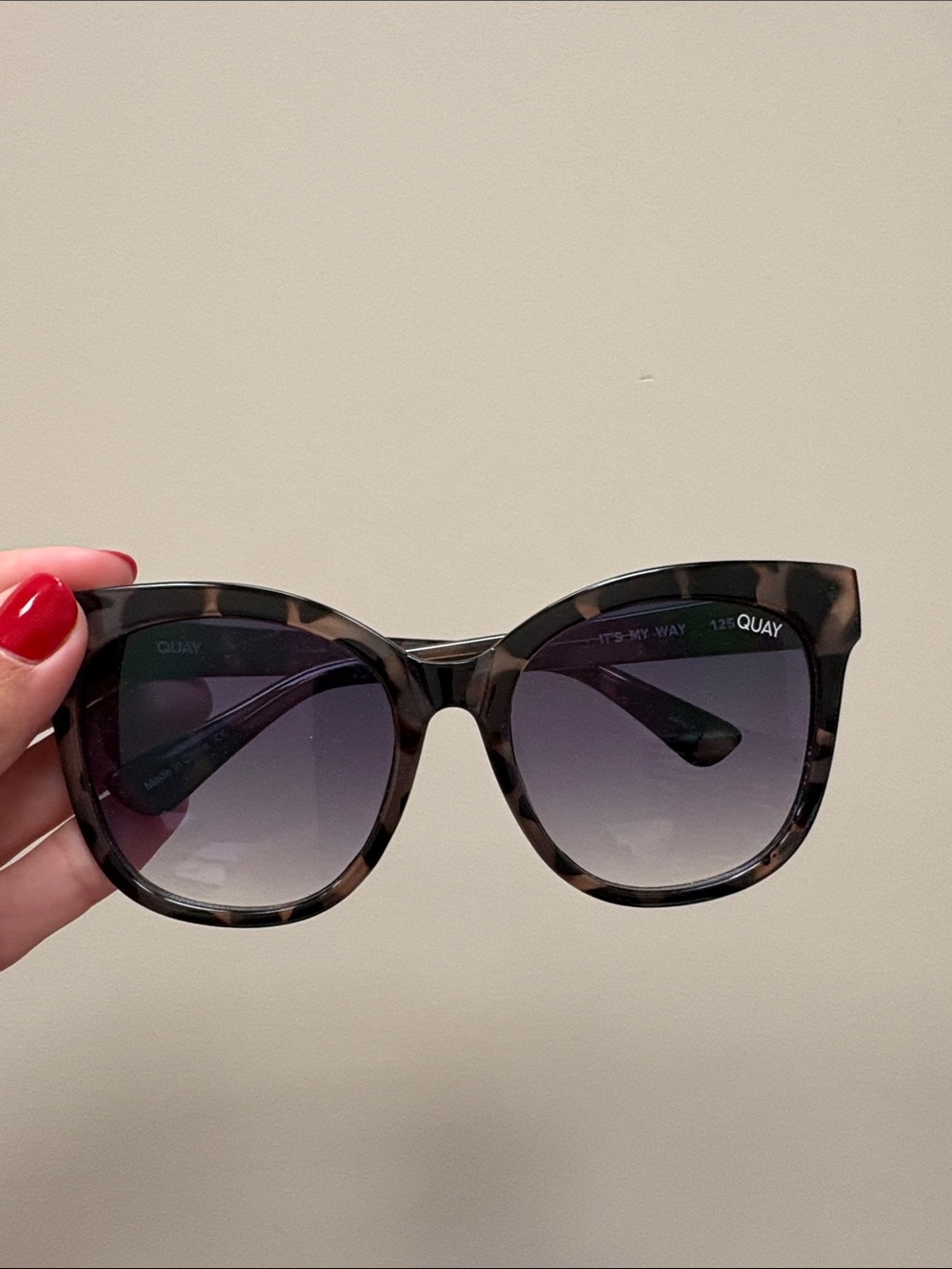 Quay Australia Tortoiseshell Brown Sunglasses with Gold Logo